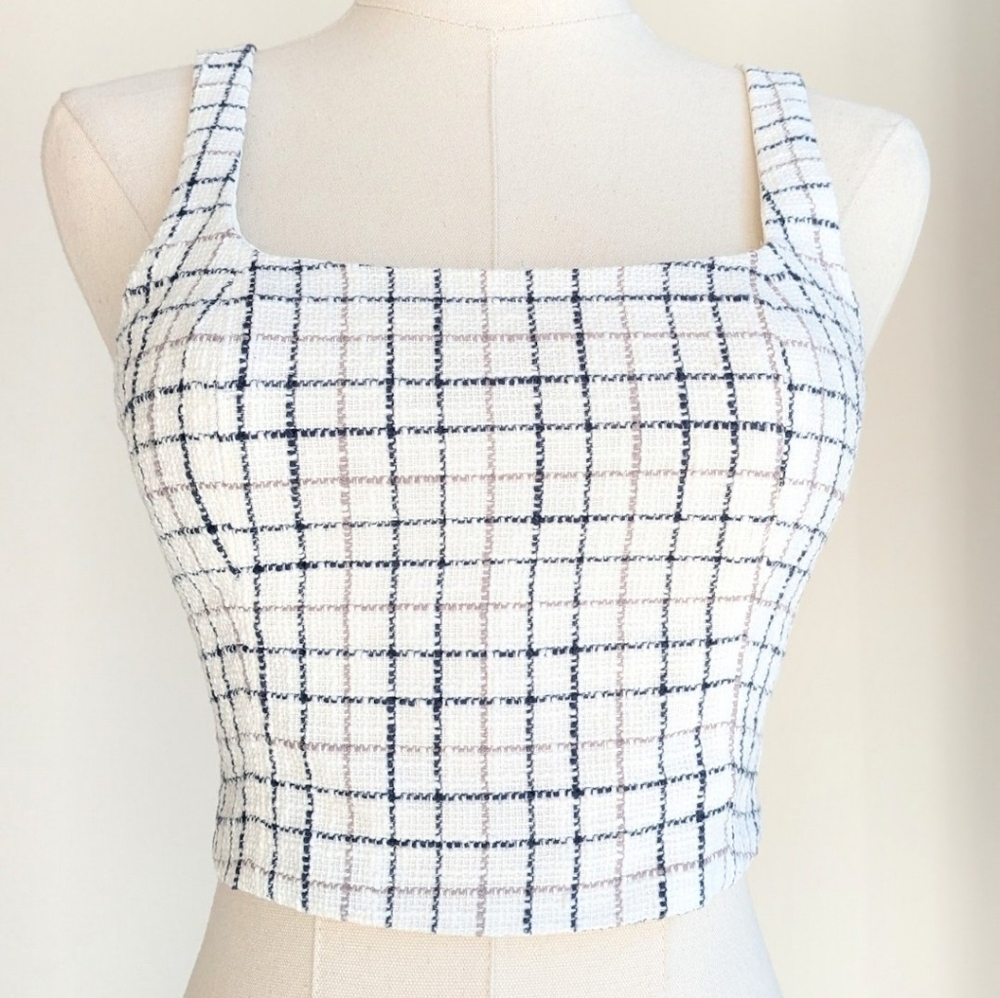 Abercrombie & Fitch Tweed Crop Tank - XS